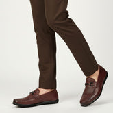 Hayes London | Falcon Horsebit Loafers – Brown Pebbled Genuine Leather Men’s Shoes